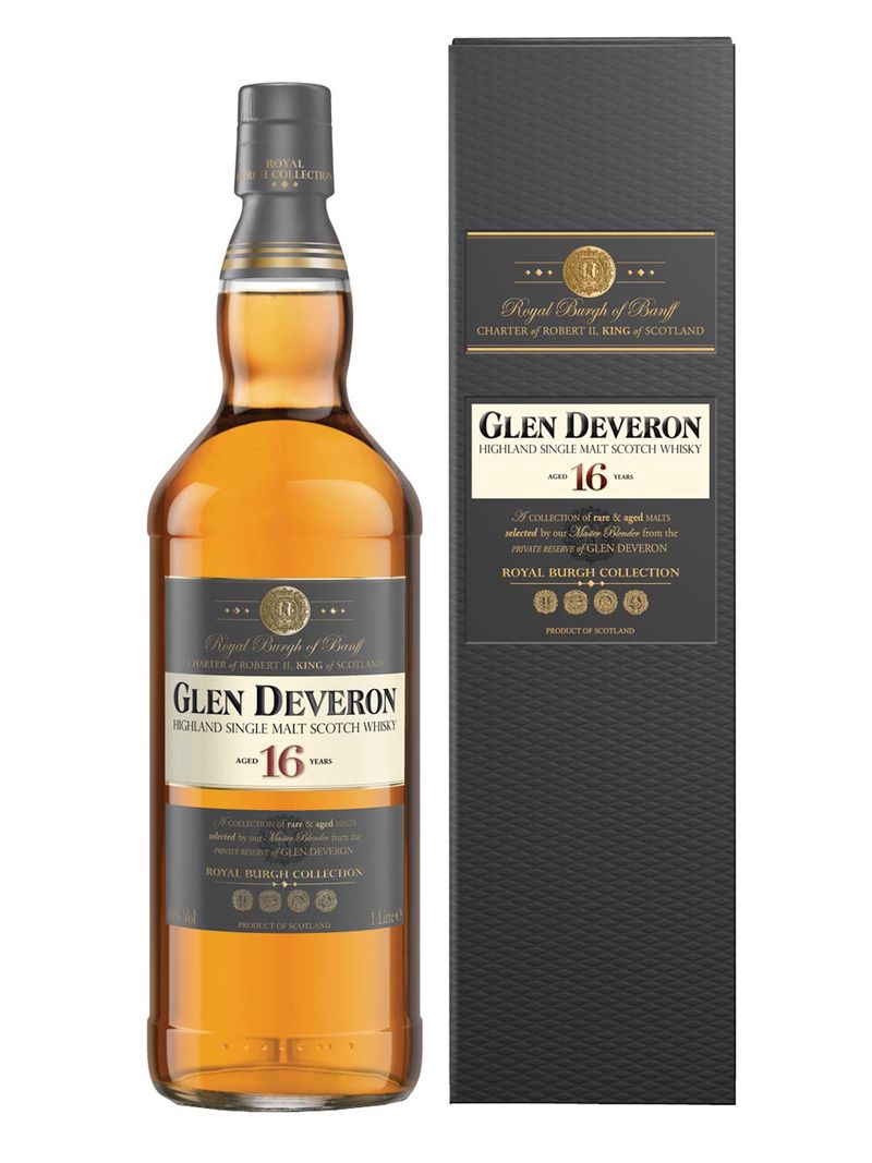 Glen Deveron 16y Highland Single Malt Scotch Whisky 40% 1L Geschenkverpackung
