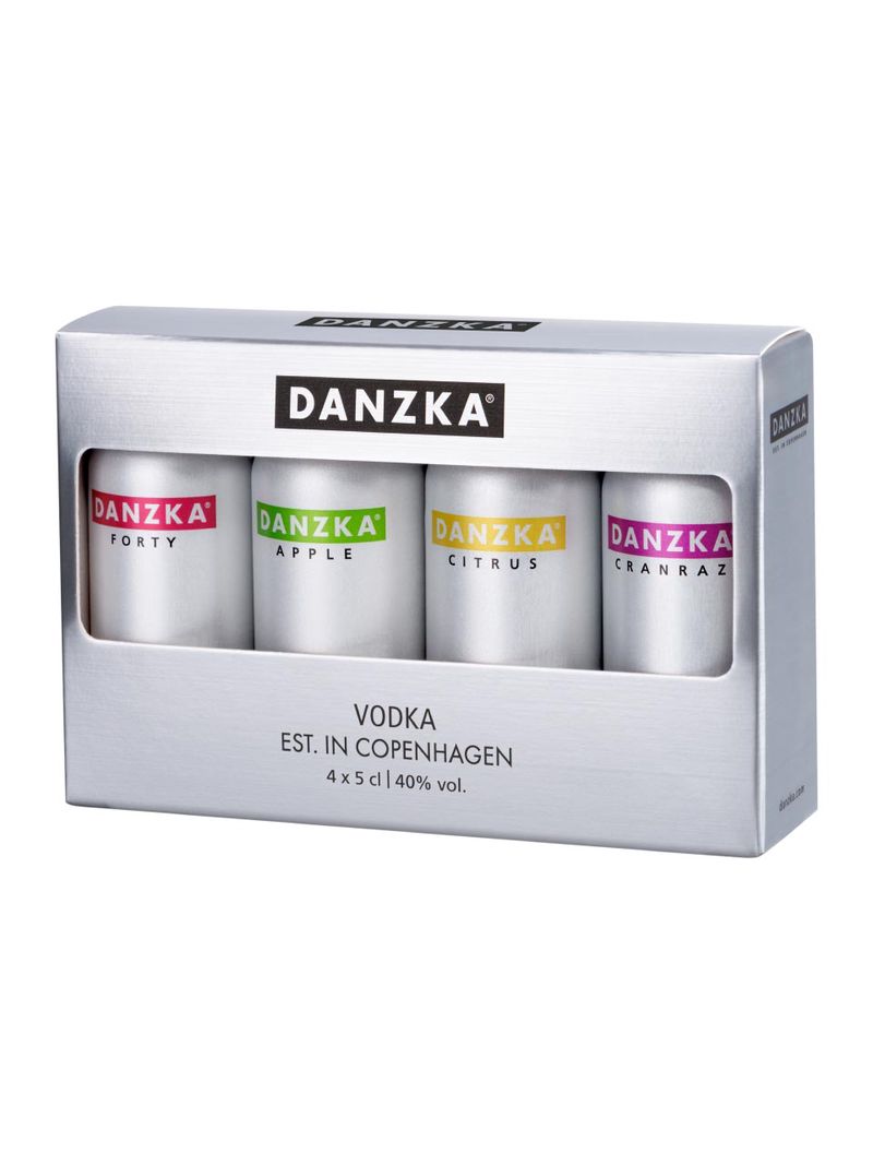 Danzka Vodka Minipack 40% 4x0.05L Geschenkverpackung