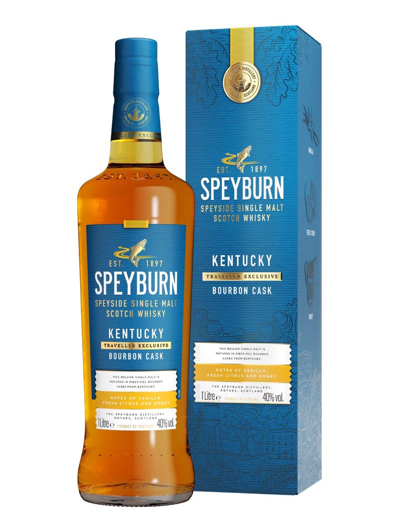 Speyburn Kentucky Bourbon Cask Speyside Single Malt Scotch Whisky 40% 1L Geschenkverpackung