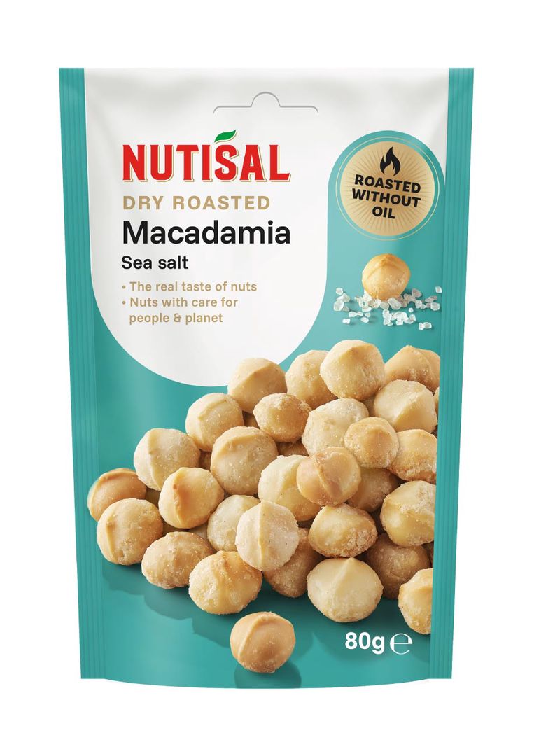 Nutisal, Trocken Geröstete Macadamianüsse mit Meersalz