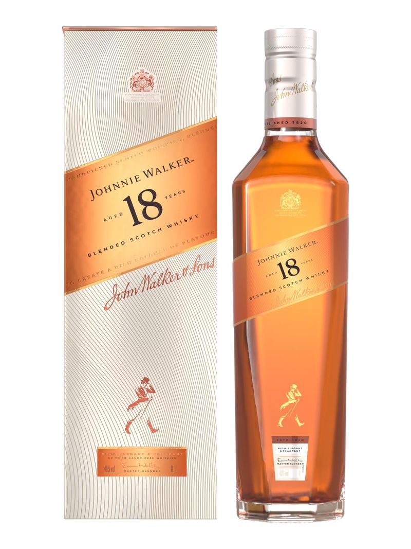 Johnnie Walker 18y Blended Scotch Whisky 40% 1L Geschenkverpackung