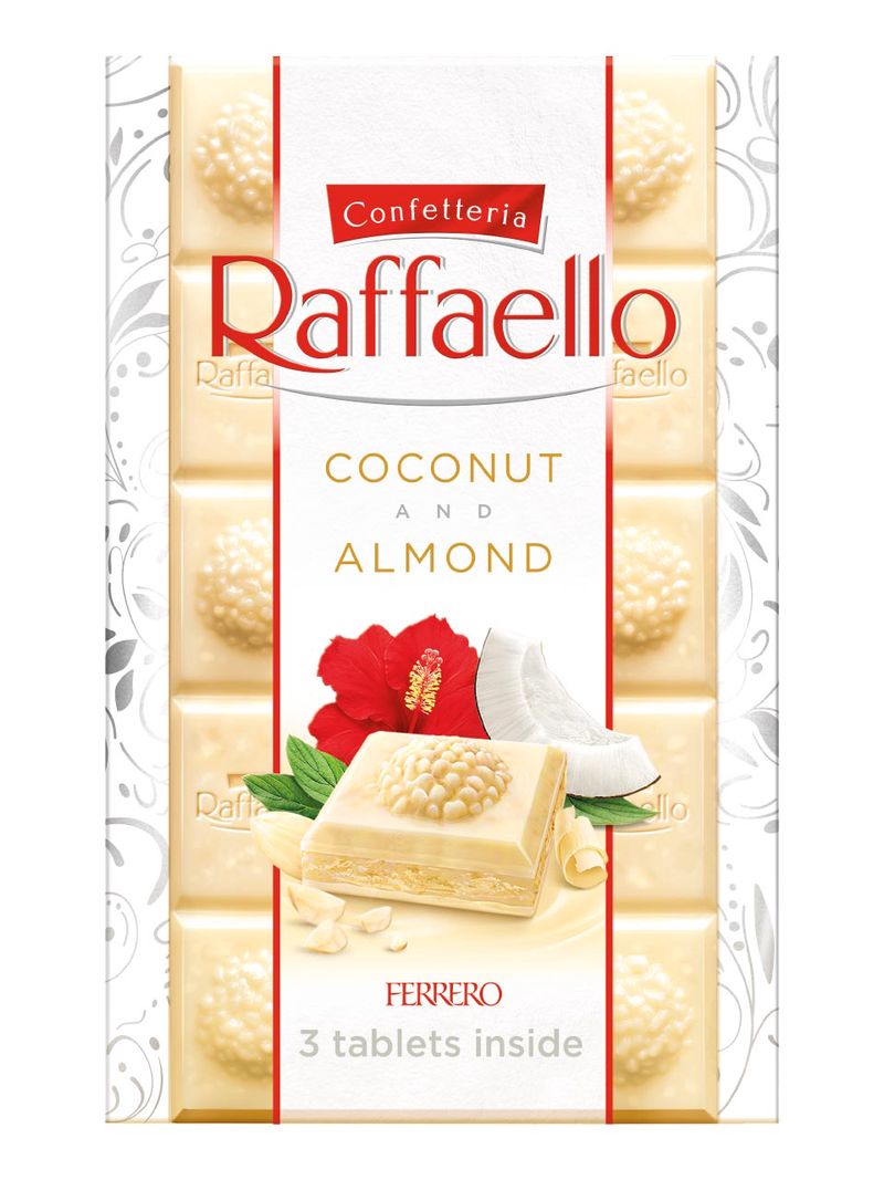 Raffaello Tafel mit weißem Schokoladengeschmack und cremigem Kern