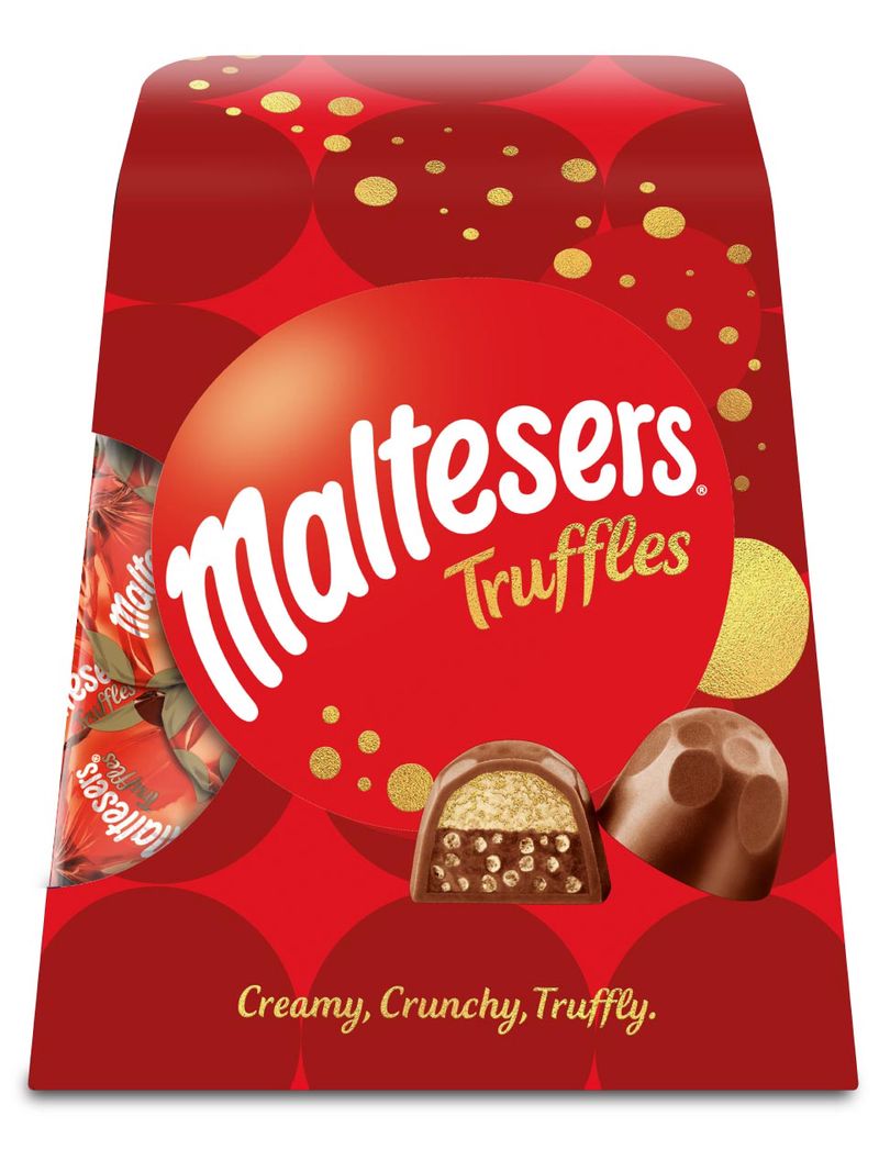 Maltesers Trüffel mit Malzfüllung und mit Milchschokolade überzogenen Wabenstückchen