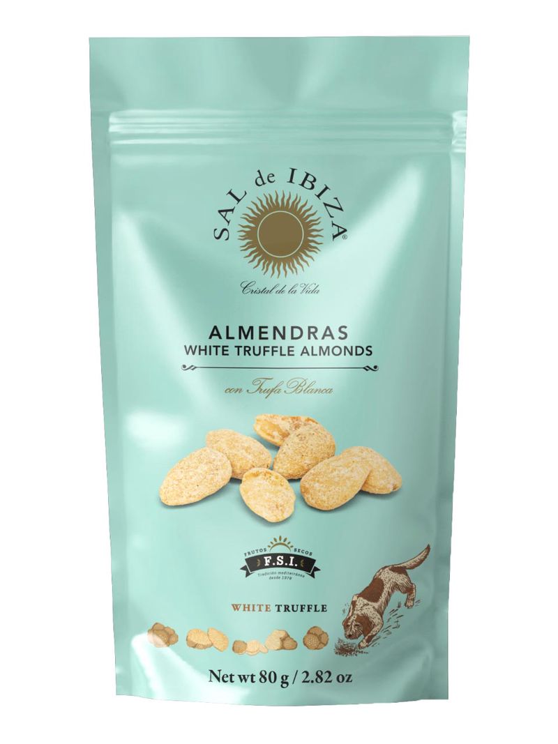 SAL de IBIZA "White Truffle Almonds", Marcona Mandeln mit weißen Trüffeln, 80 g