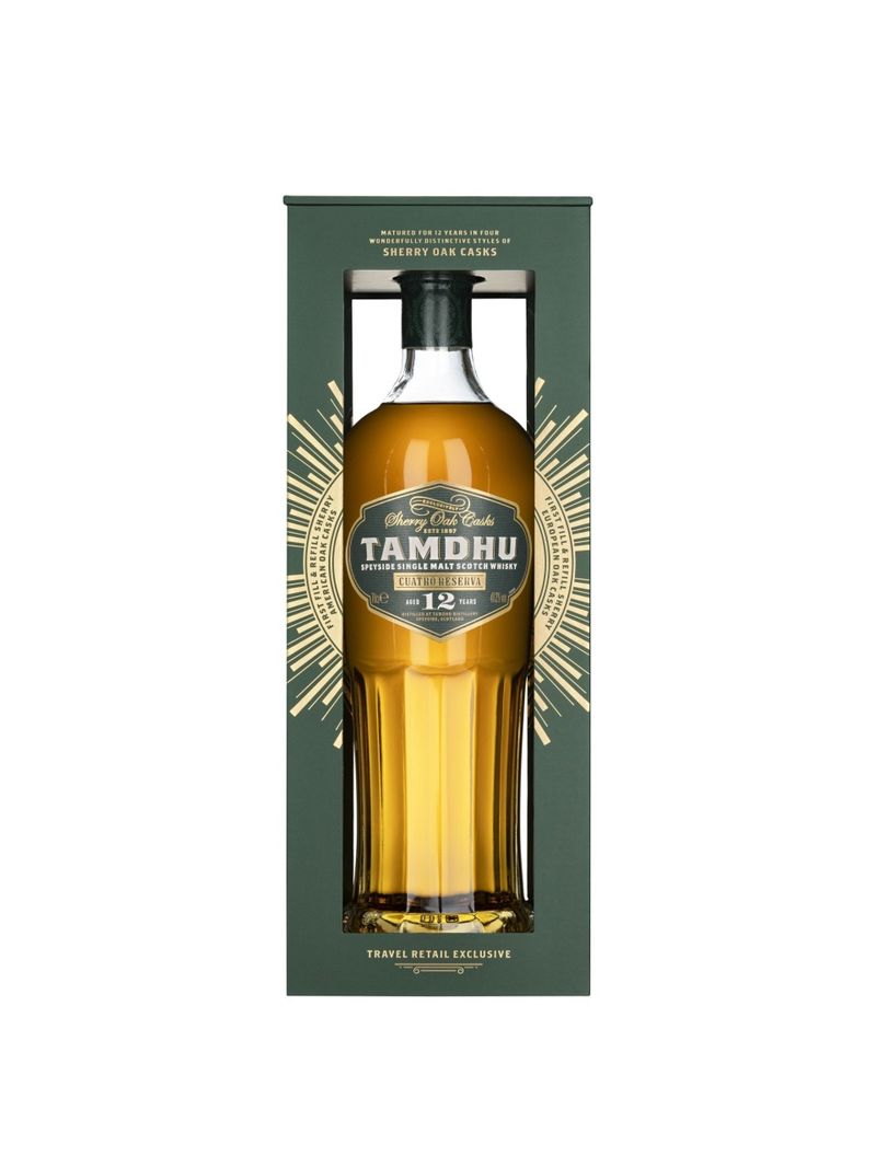 Tamdhu Cuatro Reserva 12y Sherry Cask Speyside Single Malt Scotch Whisky 41.2% 0.7L Geschenkverpackung