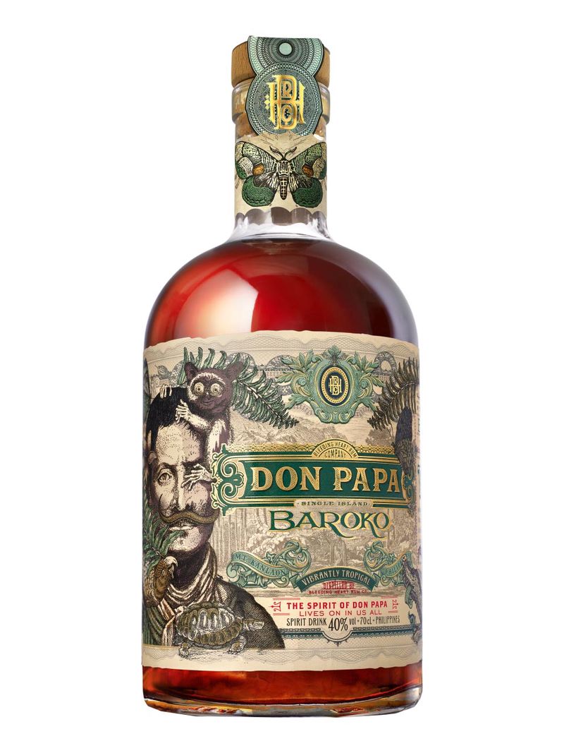 DON PAPA RUM BAROKO, IN EX-BOURBON-FÄSSERN AUS AMERIKANISCHER EICHE GEREIFT, 40 % VOL, 0.7L