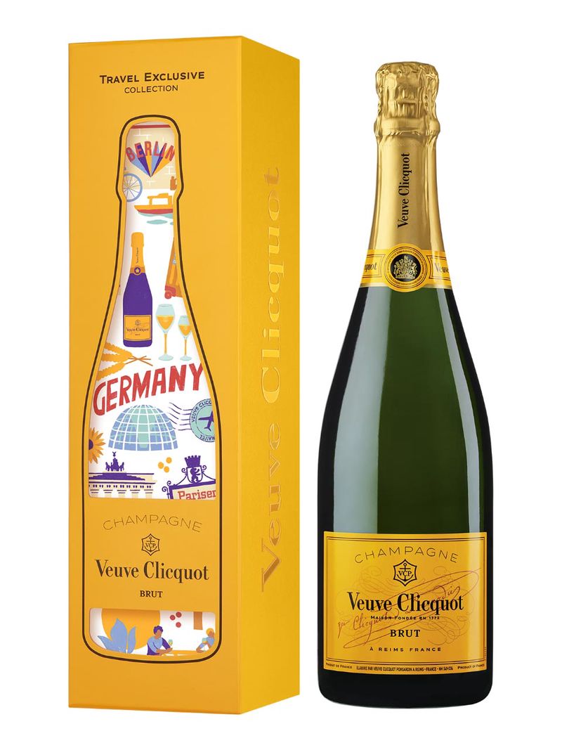 Veuve Clicquot, Yellow Label, Germany Edition, Champagne, AOC, brut, weiß (Geschenkverpackung) 0.75L