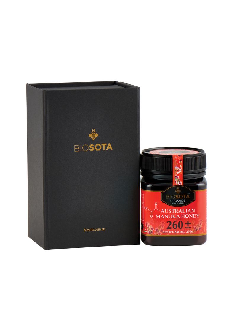Biosota Australischer Manuka-Honig MGO 260+, 250g in Geschenkbox Tägliche Pflege
