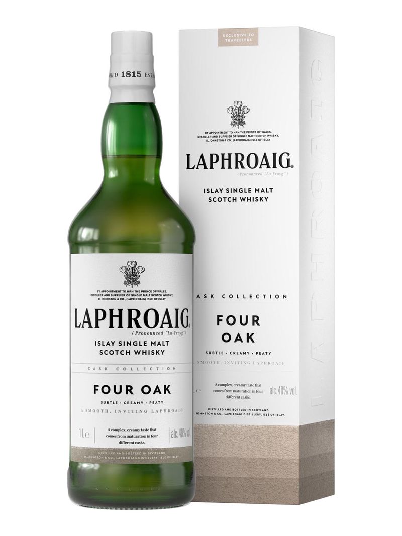 Laphroaig Four Oak Islay Single Malt Scotch Whisky 40% 1L Geschenkverpackung