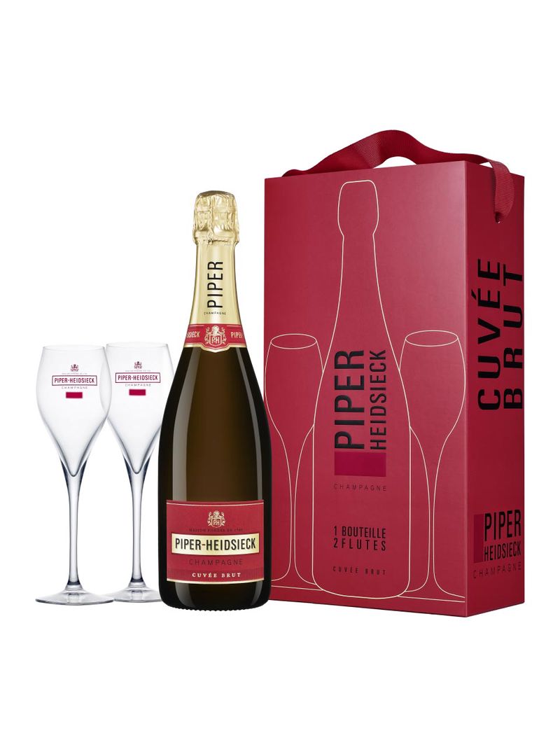 Piper-Heidsieck, Cuvée Brut, Champagne, AOC, brut, weiß (Geschenkset inkl. 2 Gläser) 0.75L