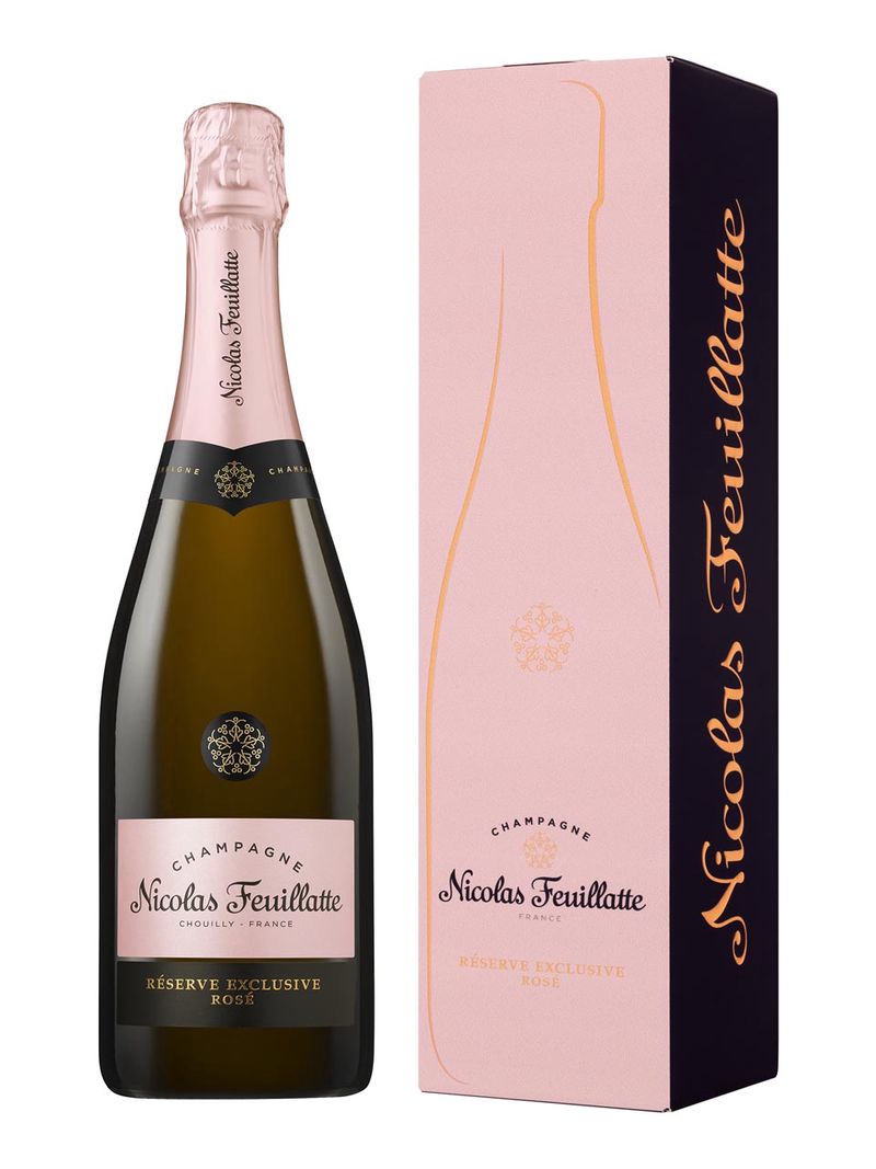 Nicolas Feuillatte, Réserve Exclusive, Champagne, AOC, brut, rosé (Geschenkverpackung) 0.75L