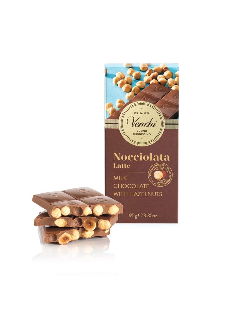 Venchi Milchschokolade Haselnuss Schokoladentafel 95g