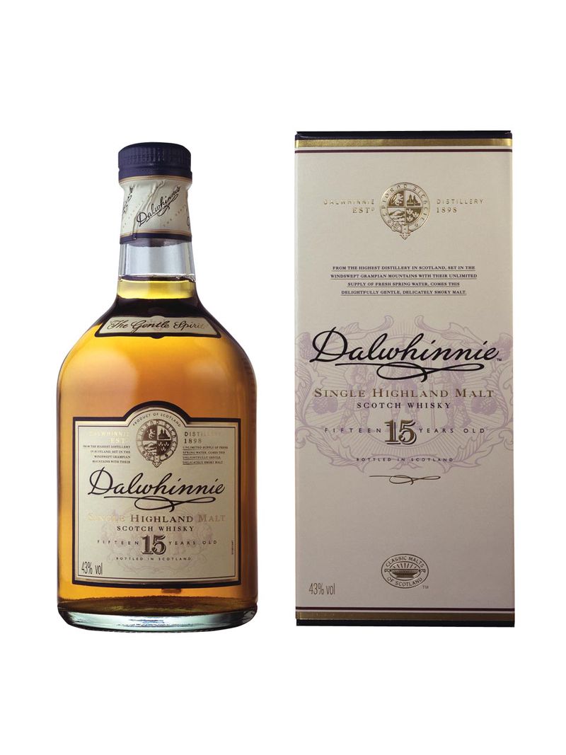 Dalwhinnie 15y Highland Single Malt Scotch Whisky 43% 1L Geschenkverpackung