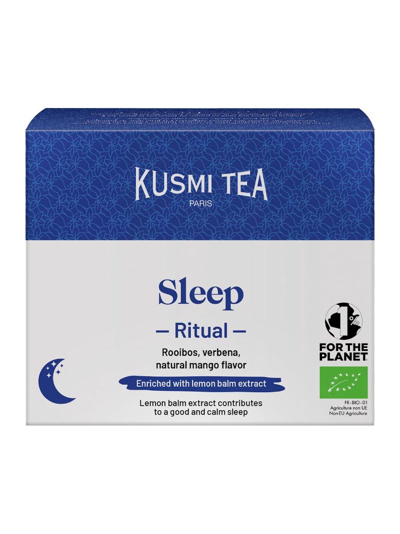 Kusmi Tee, Rooibos, Zitronenmelisse und Verbene, natürliches Mangoaroma zum Aufguss