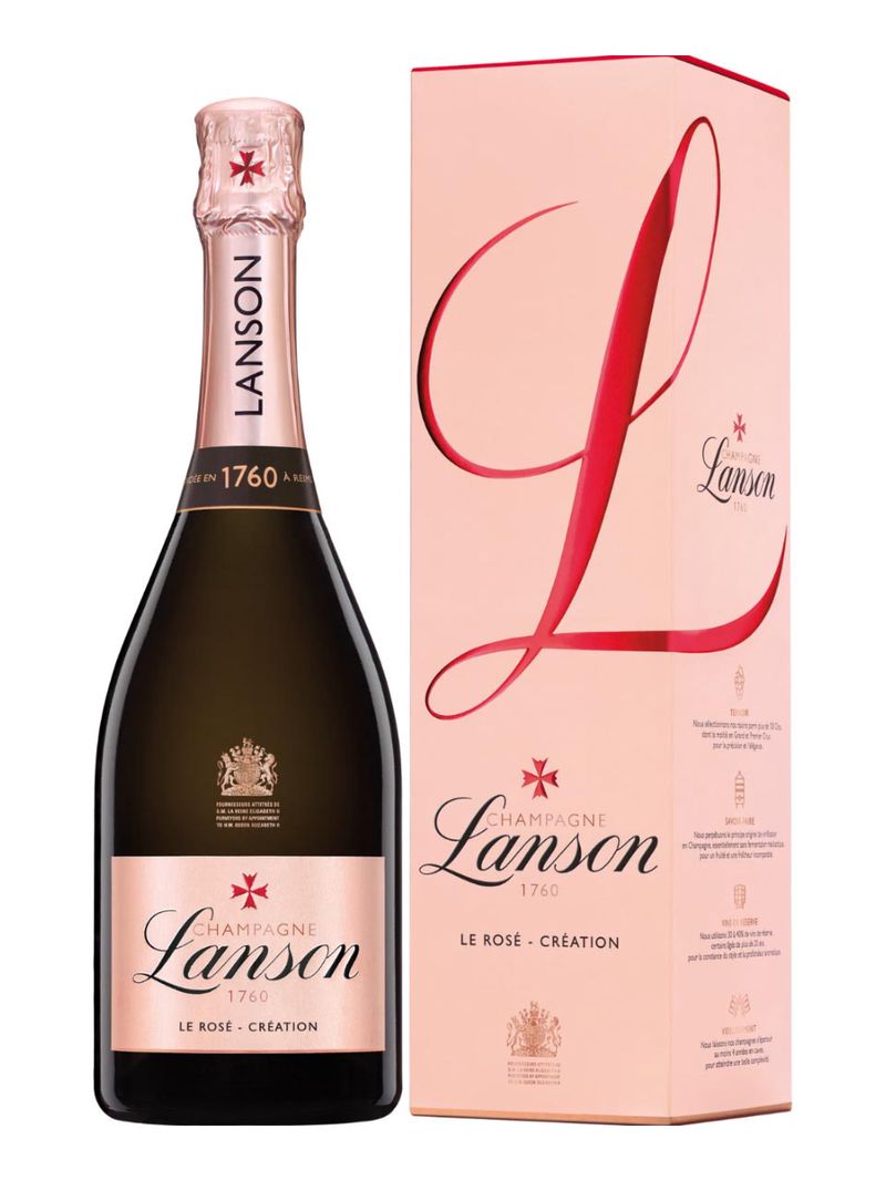 Lanson, Le Rosé Création, Champagne, AOC, brut, rosé (Geschenkverpackung) 0.75L