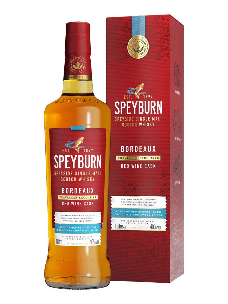 Speyburn Bordeaux Red Wine Cask Speyside Single Malt Scotch Whisky 40% 1L Geschenkverpackung