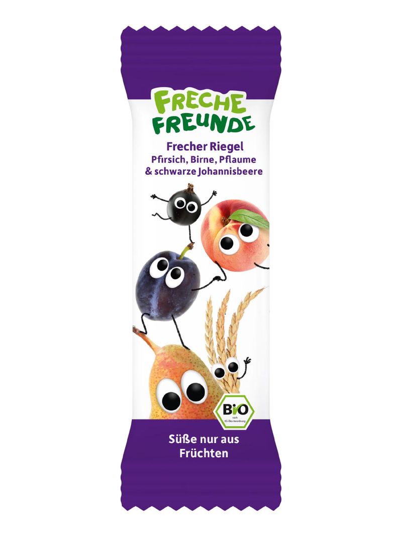 Freche Freunde Bio Frecher Riegel Birne, Pflaume & schwarze Johannisbeere 4x23g