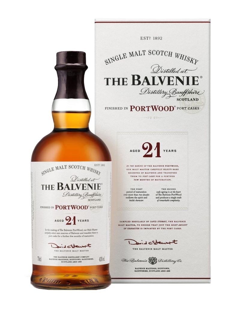 The Balvenie 21y Portwood Speyside Single Malt Scotch Whisky 40% 0.7L