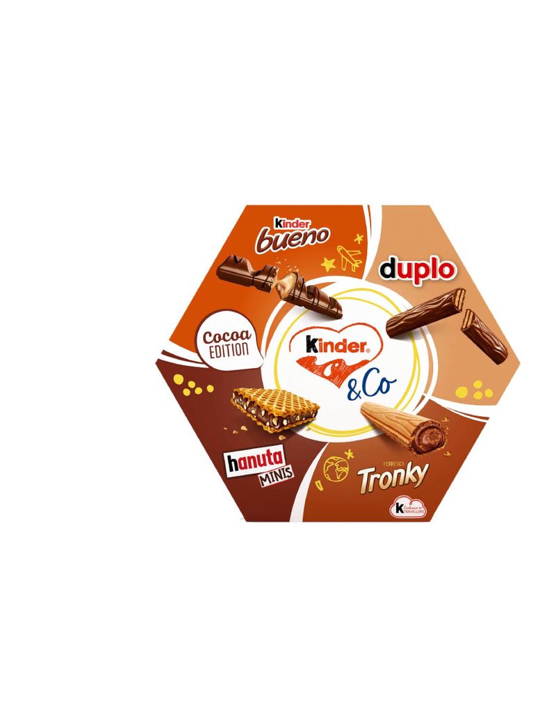 Kinder Mischung mit Kinder Bueno, Hanuta Minis, Tronky und Duplo