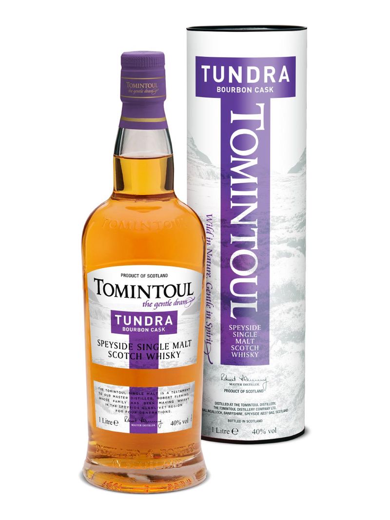 Tomintoul Tundra Bourbon Cask Speyside Single Malt Scotch Whisky 40% 1L Geschenkverpackung