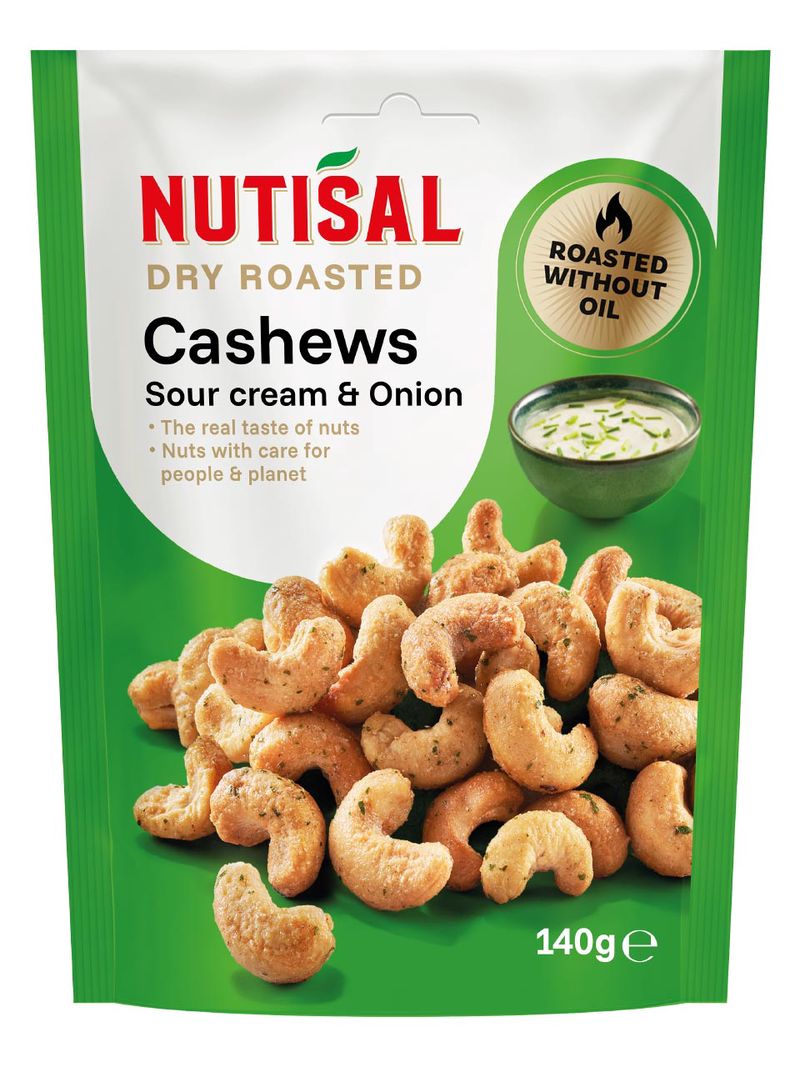 Nutisal Trocken geröstete Cashews Sourcreme&Zwiebeln 140g