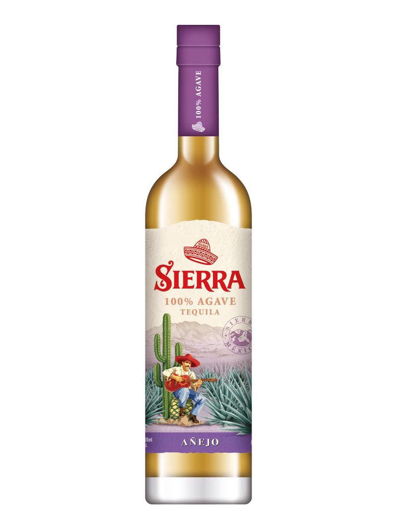 Sierra 100% Agave Tequila Añejo 40% 0.7L