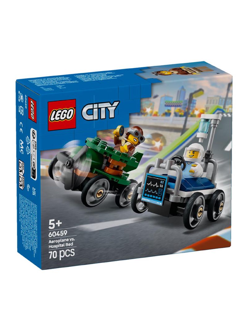 LEGO System A/S, City Great Vehicles, Airplane vs. Hospital Bed Race Car Pack