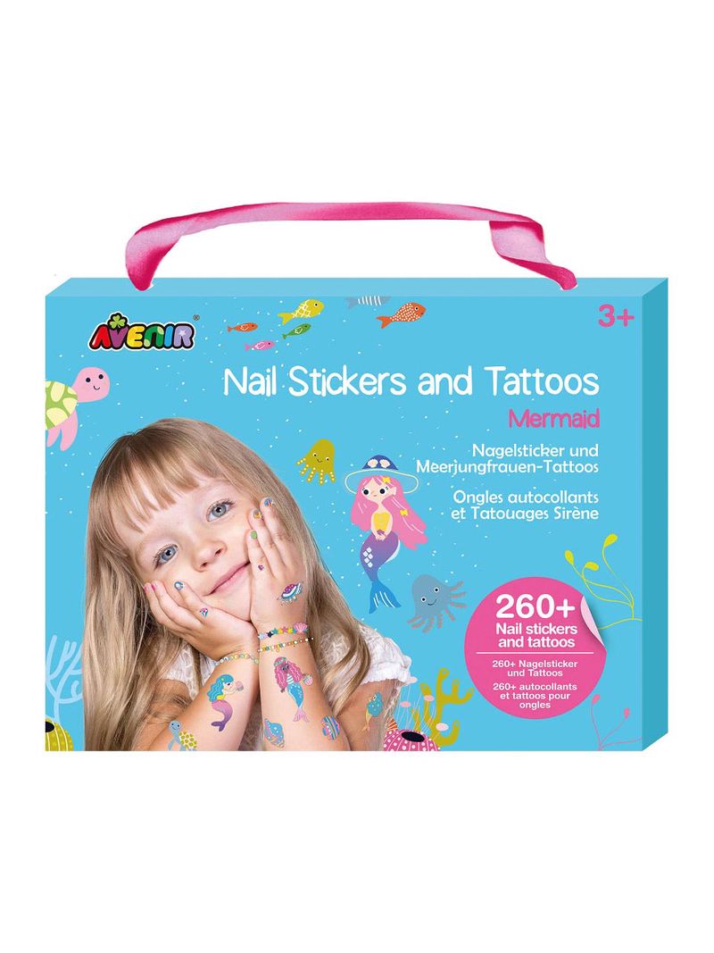 Avenir, Nagelsticker & Tattoos Meerjungfrau
