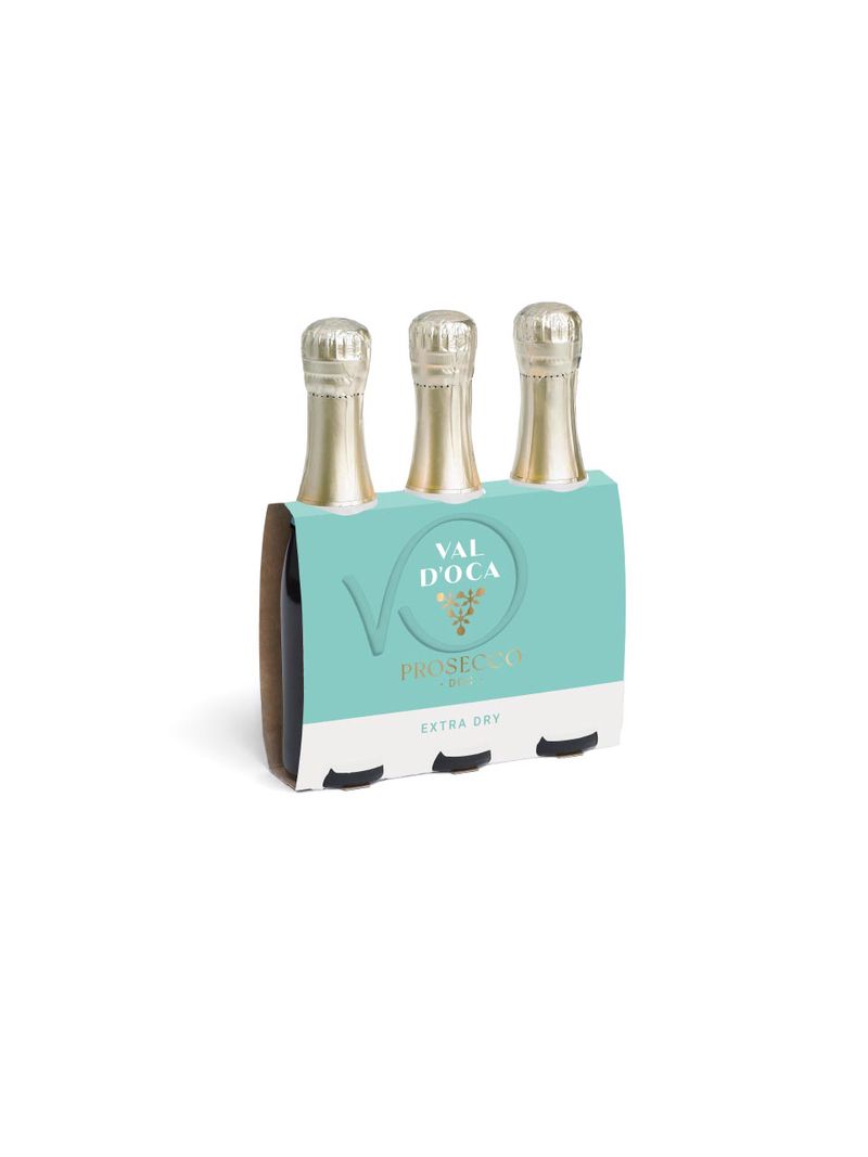Val D'Oca, Prosecco, Treviso, DOC, extra trocken, 3x0.2L