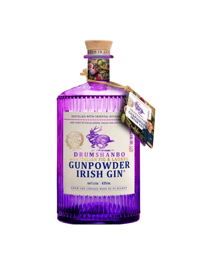 Drumshanbo Gunpowder Irish Gin with Italian Fig & Laurel 43% 1L