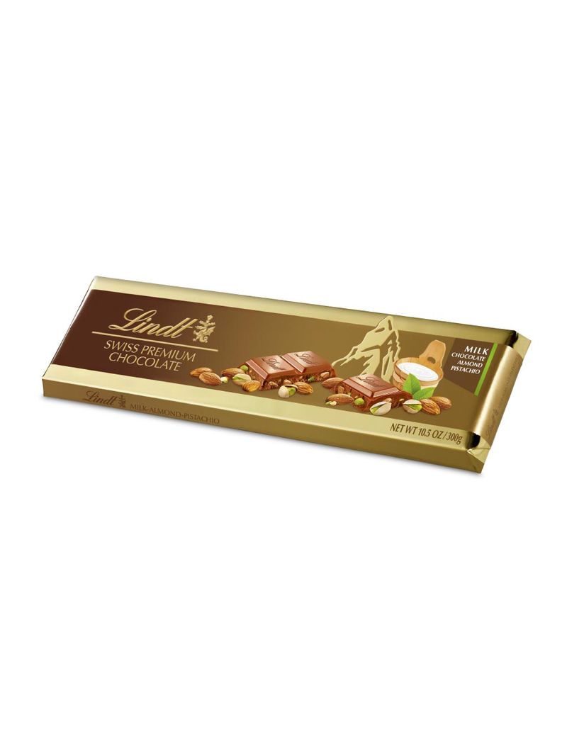 Lindt Gold Bar Milk Almond Pistachio 300g