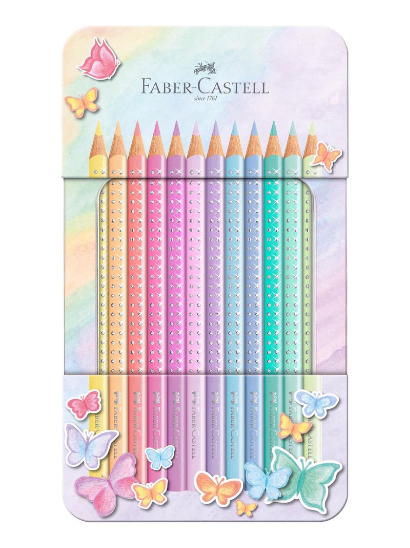 Faber-Castell, Buntstifte Sparkle Pastell 12er Metalle.