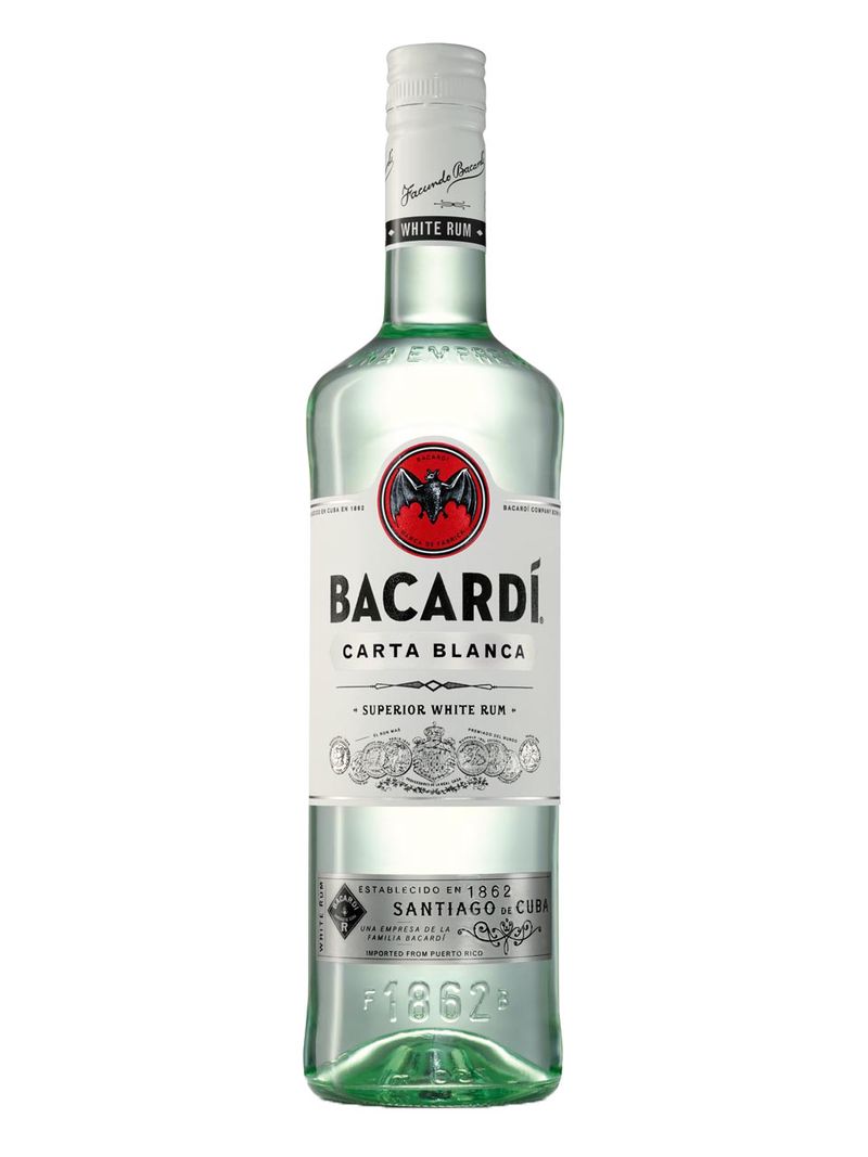 Bacardi Carta Blanca Rum 37.5% 1L