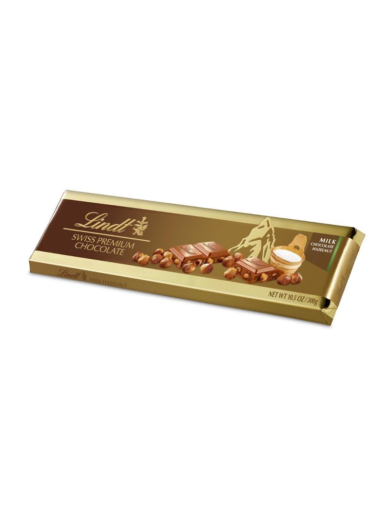 Lindt Gold Bar Milk Hazelnut 300g