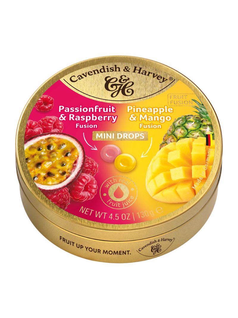 Cavendish & Harvey Fruit Fusion Passionfruit & Himbeere + Ananas & Mango 130g