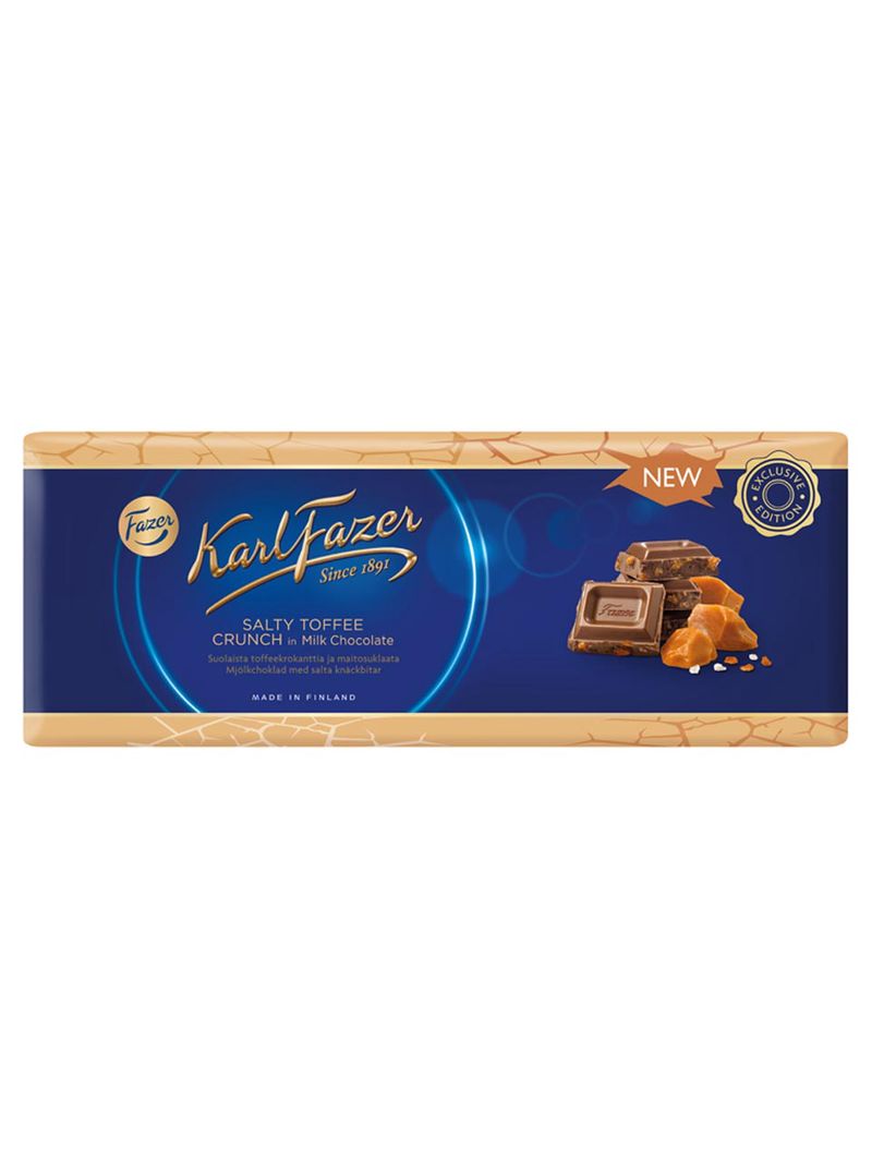 Karl Fazer Milchschokolade mit salzigem Toffee-Krokant 250g