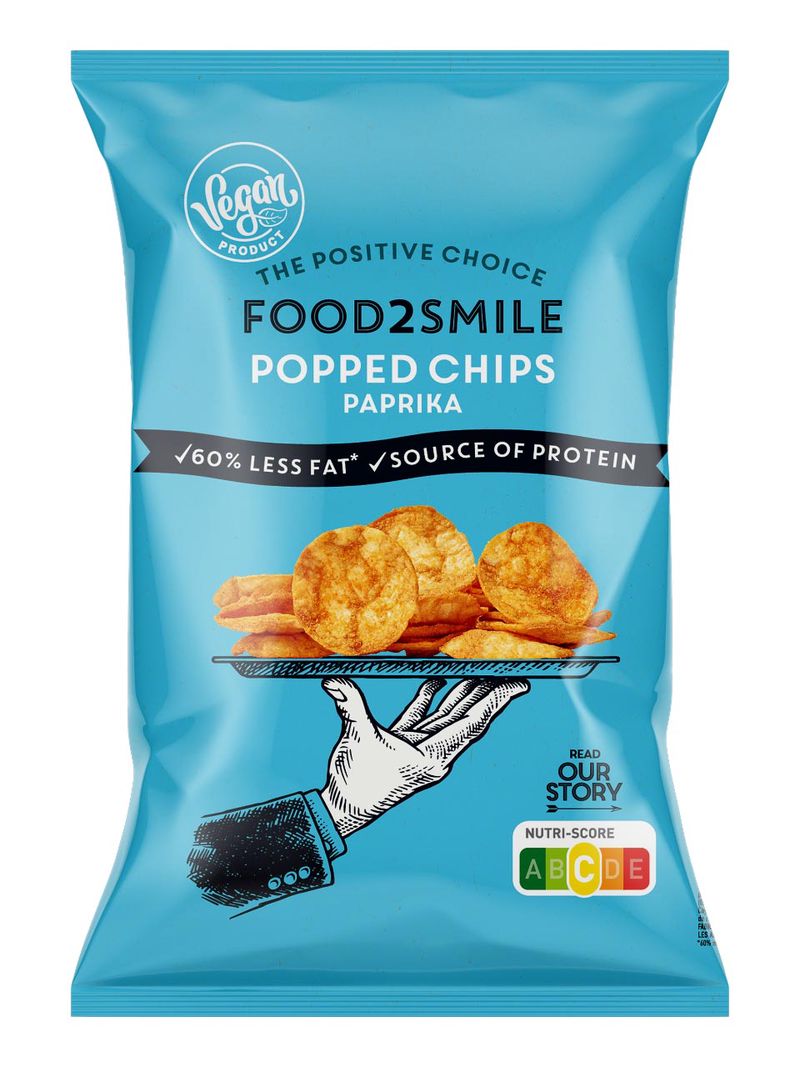 Food2Smile Soja- und Kartoffelchips mit Paprikageschmack