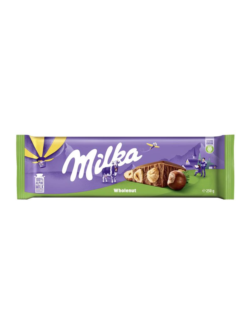 Alpenmilch Schokolade mit ganzen Haselnüssen 250g