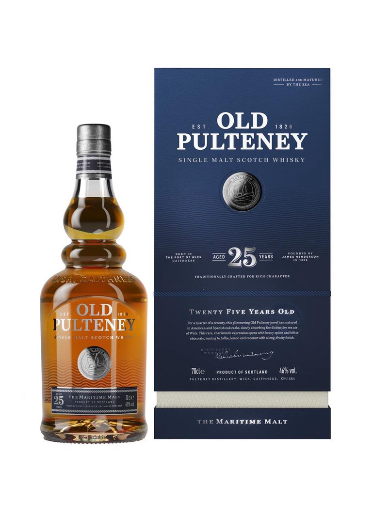 Old Pulteney 25y Highland Single Malt Scotch Whisky 46% 0.7L Geschenkverpackung