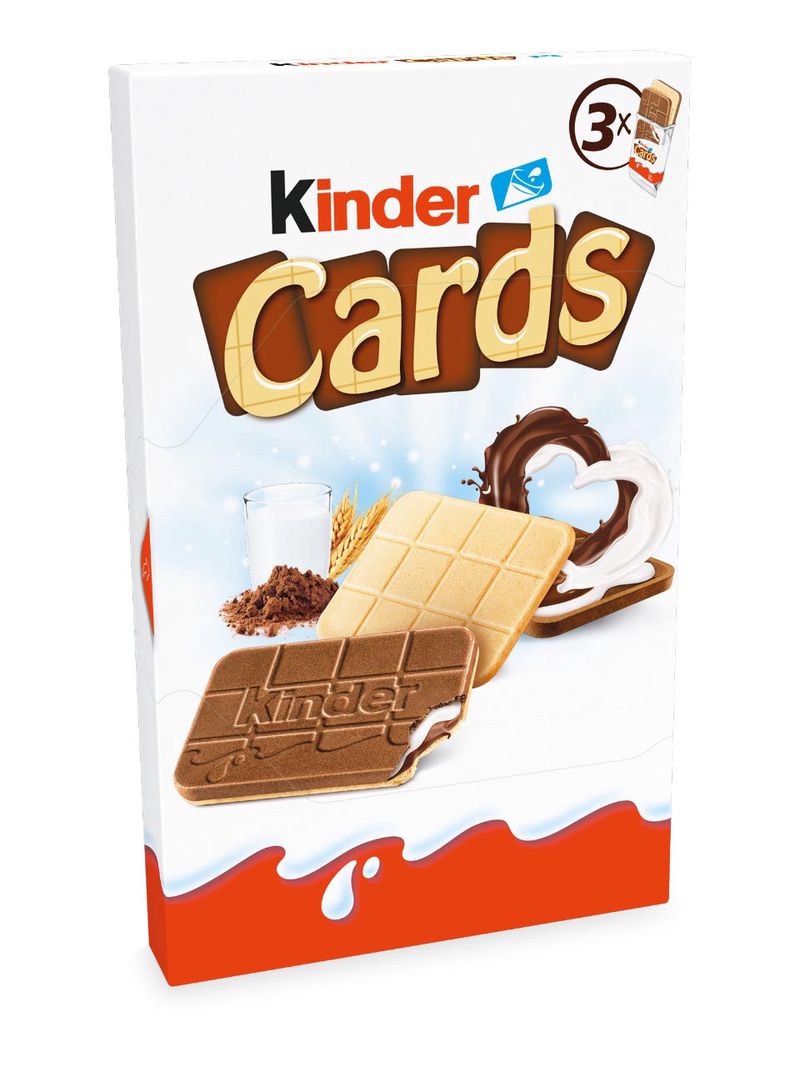 Kinder Cards knusprige Kekse in Kartenform