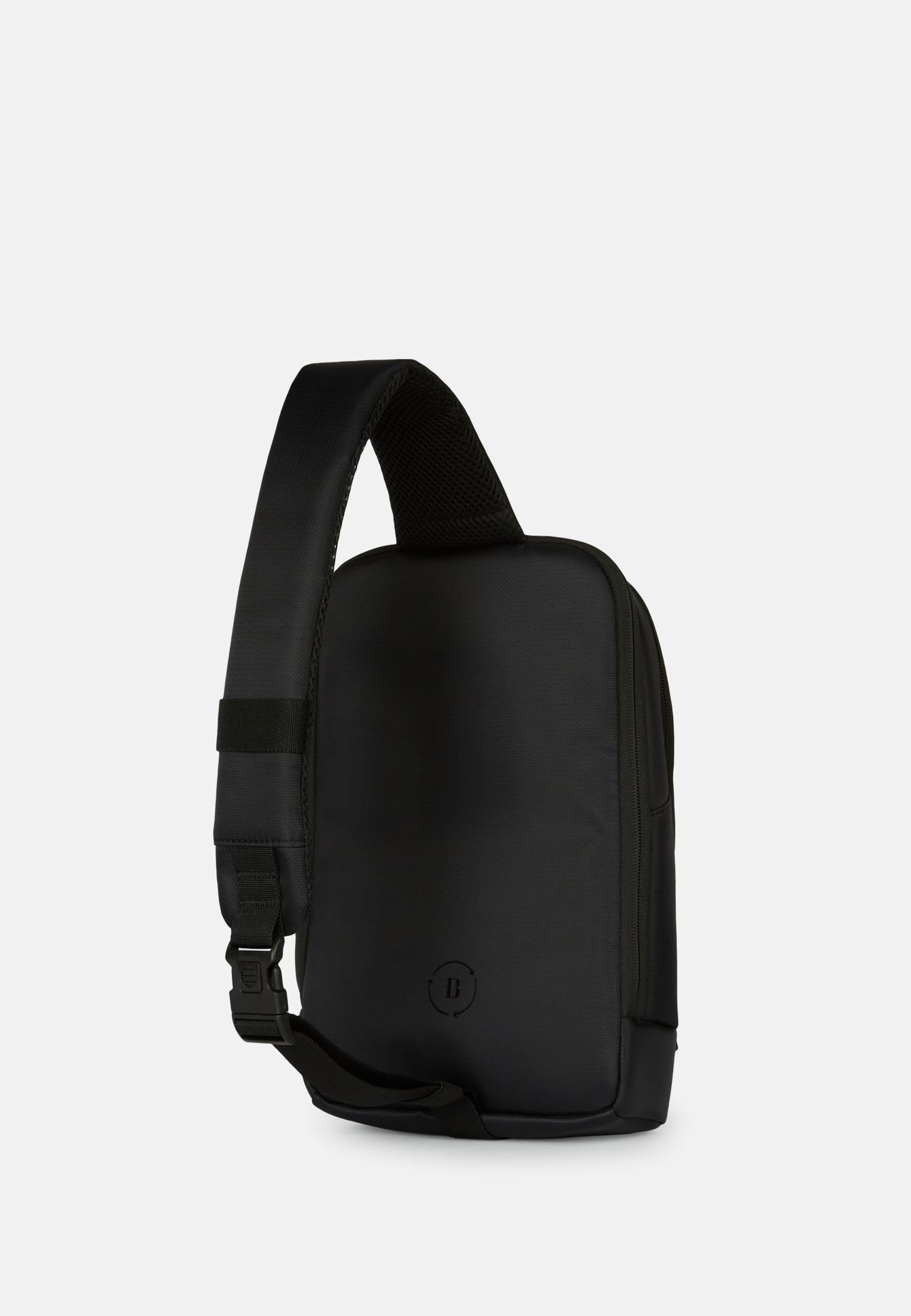 Black Recycled Technical Fabric Crossbody Bag Frankfurt Airport