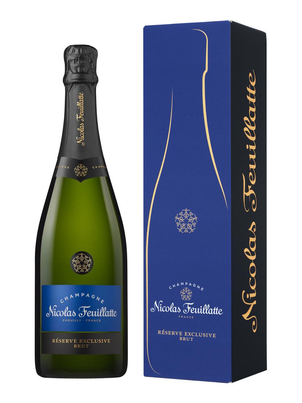 Nicolas Feuillatte, Réserve Exclusive, Champagne, AOC, brut, weiß  (Geschenkverpackung) 0.75L | Frankfurt Airport Online Shopping